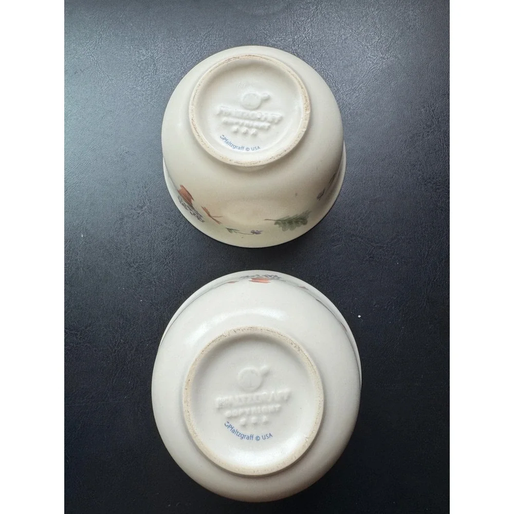 90s Vintage Pfaltzgraff Naturewood dessert bowl set of 2 Cottagecore Garden Boho